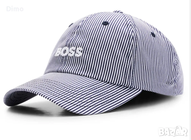 Памучна шапка с козирка BOSS
