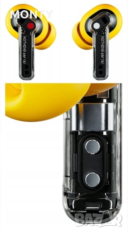 Безжични слушалки Nothing - Ear A, TWS, ANC, жълти , снимка 5 - Bluetooth слушалки - 54963075