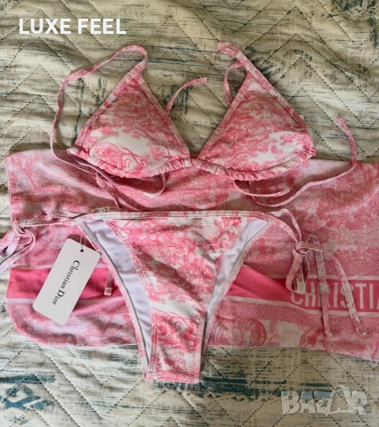 Dior 💓XS, S, M 💓 Дамски Бански + Парео 
