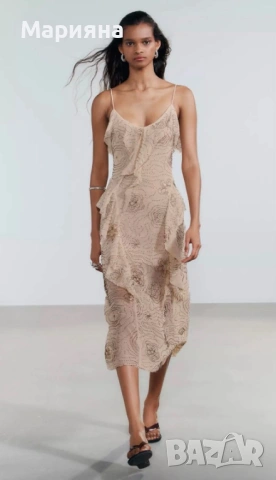 Елегантна нова рокля ZARA с етикет, размер S, 55€, снимка 10 - Рокли - 53943810