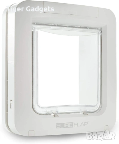 Sure Petcare SureFlap SUR101 – микрочип вратичка за котки и малки кучета с Curfew режим (бяла)