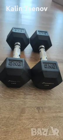 Шестоъгълен дъмбел 5 кг, снимка 2 - Фитнес уреди - 55474961