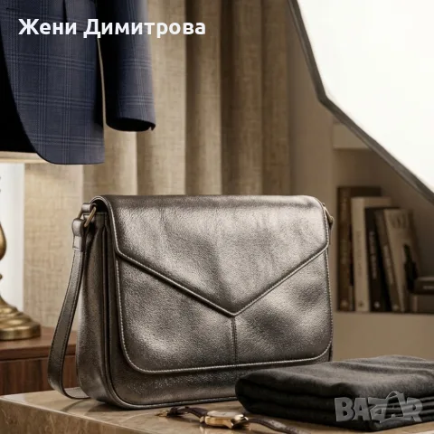 Елегантна дамска чанта през рамо с регулируема дръжка  Компактен модел 19 x 25 см в различни цветове, снимка 3 - Чанти - 55546458