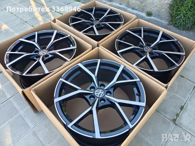 ПРОМОЦИЯ!!! ЧИСТО НОВИ ДЖАНТИ VW RLINE 17" 5X100 ФОЛКСВАГЕН Р ЛАЙН ГОЛФ ПОЛО КАДИ 5Х100, снимка 5 - Гуми и джанти - 54383861