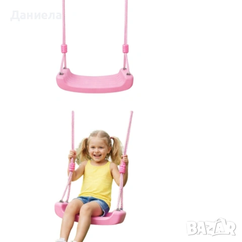 Детска градинска розова люлка – здрава, безопасна и регулируема до 75 кг, снимка 5 - Други - 54203261