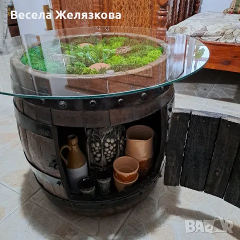  Маса-барче от автентична бъчва 
