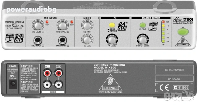 Нов гласов процесор Behringer MIX800, снимка 4 - Ресийвъри, усилватели, смесителни пултове - 54905989