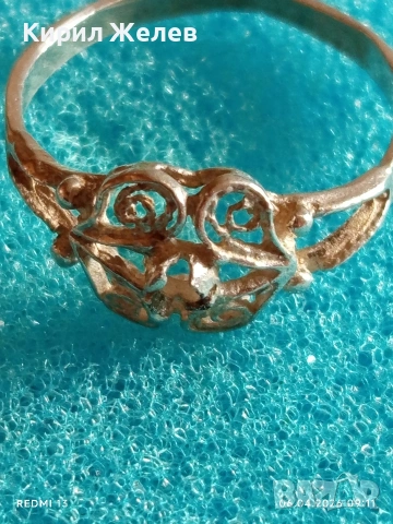 Сребърен пръстен филигранна изработка възрожденски стил 26304, снимка 7 - Пръстени - 54104048