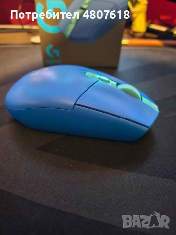 Безжична мишка, Logitech G305 Lightspeed Wireless, синя, снимка 4 - Клавиатури и мишки - 54311218
