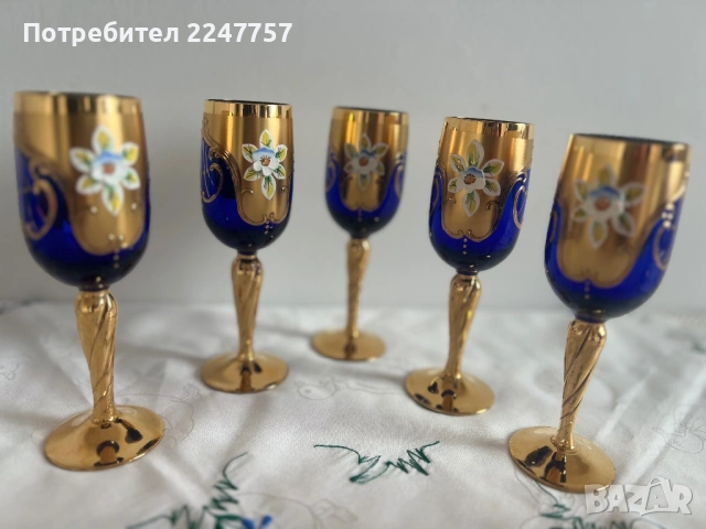 Бохемски сервиз, снимка 9 - Антикварни и старинни предмети - 54944894
