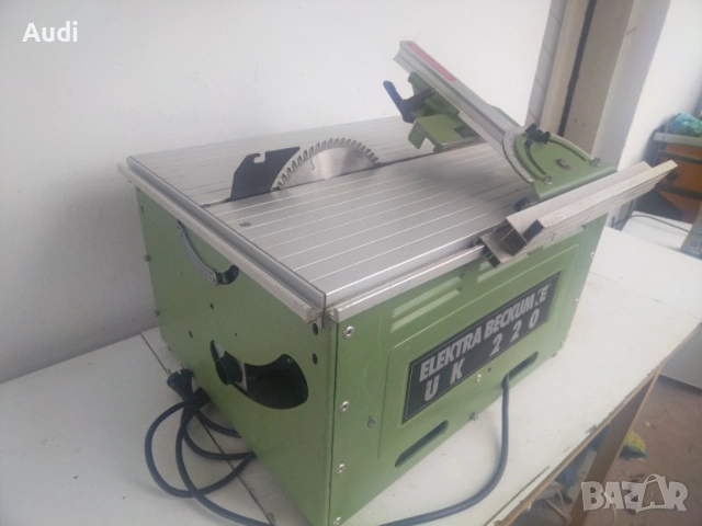 Стационарен циркуляр ELECTRA BECKUM, Ф 220 mm,1700 W Комплект с водач, ъгломер и диск, снимка 4 - Циркуляри - 54547339