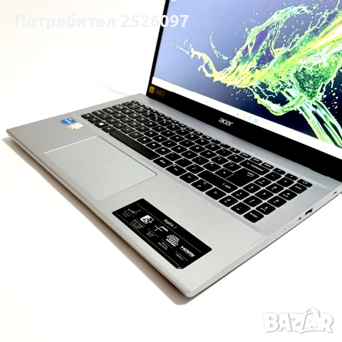 Acer Aspire 3/15,6” IPS/i5-1235U 10x 4.20GHz/512GB NVMe/Iris Xe, снимка 5 - Лаптопи за работа - 54541103