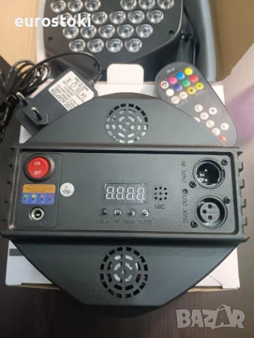 Акумулаторни RGB диско светлини Litake, комплект от 4 LED прожектора, безжчини сценични светлини, снимка 10 - Прожектори - 54628936