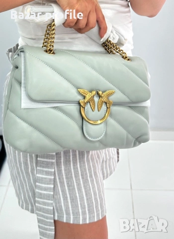 Чанта Pinko love classic puff light gray , снимка 10 - Чанти - 55138169