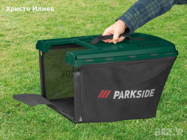 Parkside Мощна Акумулаторна косачка 50L PARKSIDE 2 x 20V = 40V Li-Ion, снимка 6 - Градинска техника - 54501251