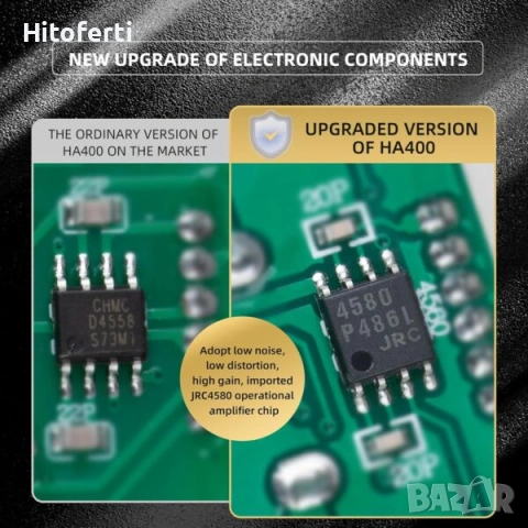 Ултракомпактен 4-канален стерео усилвател за слушалки MICROAMP HA400, снимка 4 - Ресийвъри, усилватели, смесителни пултове - 54347131