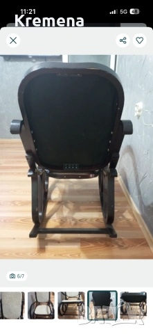 Люлеещ стол дървен, снимка 6 - Столове - 54351600