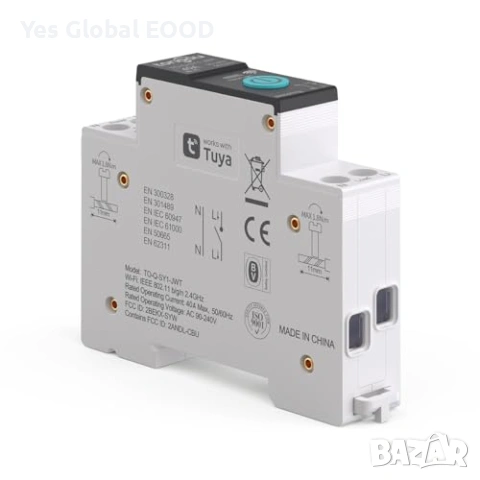 TONGOU WiFi DIN Smart Switch 40A с измерване, снимка 7 - Друга електроника - 54762165