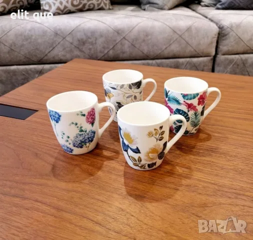 Порцеланова чаша за чай 300ML, флорални мотиви