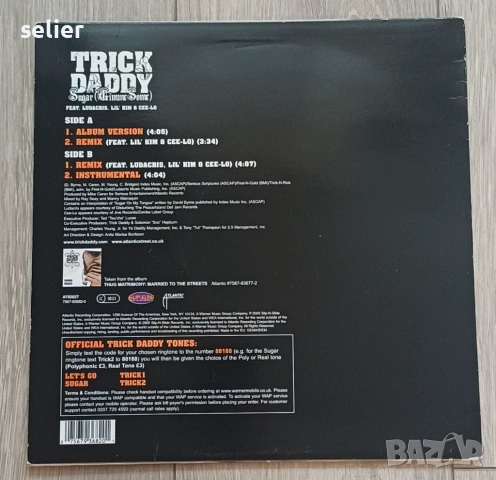 Trick Daddy Feat. Ludacris, Lil' Kim & Cee-Lo – Sugar (Gimme Some) Maxi Single 12 Издание 2004г Стил, снимка 2 - Грамофонни плочи - 54840813