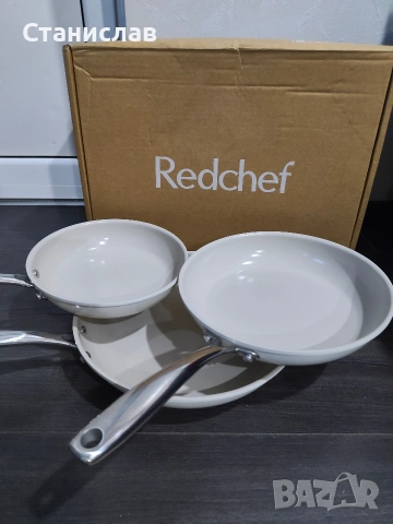 Комплект тигани с незалепващо покритие Redchef, снимка 2 - Съдове за готвене - 54429948