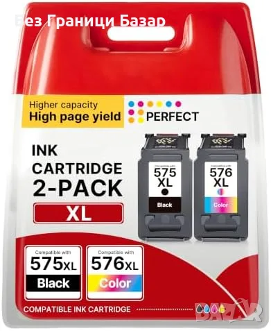  Нови Съвместими касети Canon 575XL 576XL черна и цветна Pixma TS3550i TR4700i принтер тонер мастило