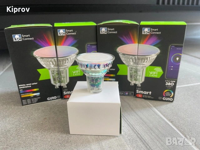 💡 LSC Smart Connect GU10 RGB + White LED крушка 5W 380 lm – Смарт Wi-Fi освет