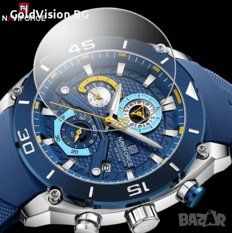 NAVIFORCE 8038 – спортно-елегантен мъжки часовник хронограф, снимка 5 - Мъжки - 54247830
