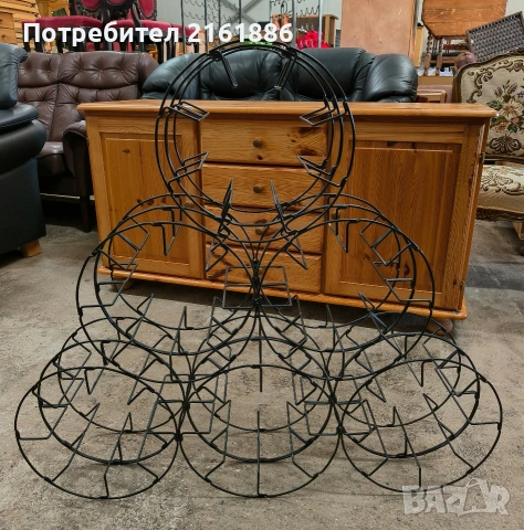 Метална стойка за 48 бутилки вино 