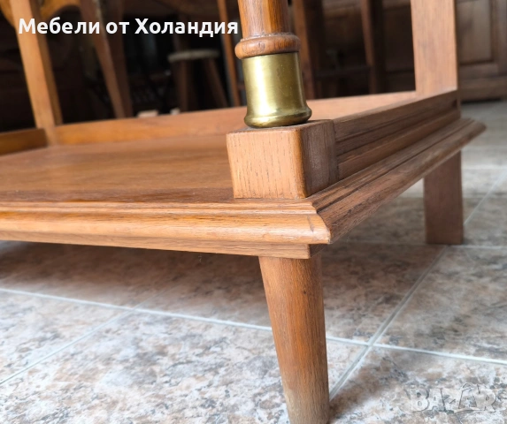 Дъбова масичка/конзола на 2 нива, снимка 7 - Етажерки - 54438425