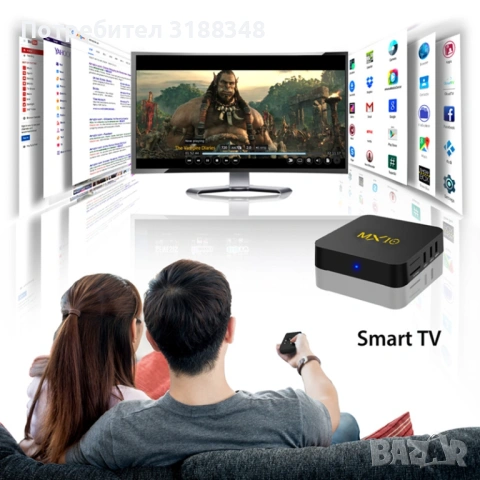 Tv box mx10, снимка 2 - Приемници и антени - 54655718