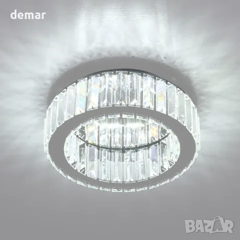 Плафон/полилей LED с кристален ефект, 24W, за таван (30 см), 6500к