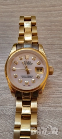 ROLEX  дамски луксозен часовник. ПОЗЛАТЕН!, снимка 2 - Дамски - 52489617