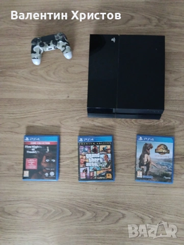 PS4 FAT EDITION + 1 Оригинален контролер + 3 ТОП игри 1TB (1000GB) памет 