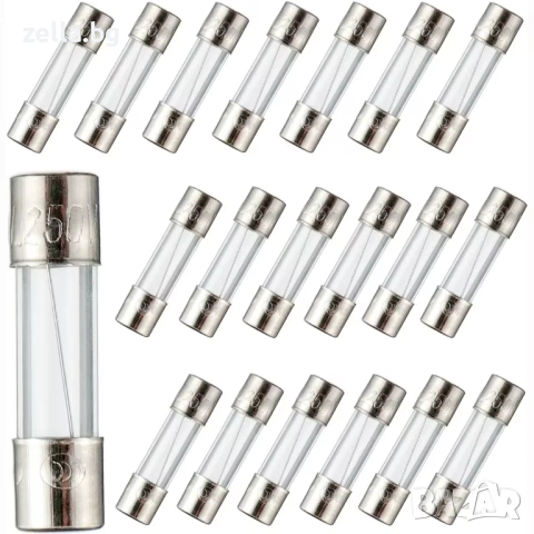 Комплект от 100 стъклени предпазителя 10A 250V – 5x20mm – Бърза защита за захранвания 10476, снимка 6 - Друга електроника - 54706335