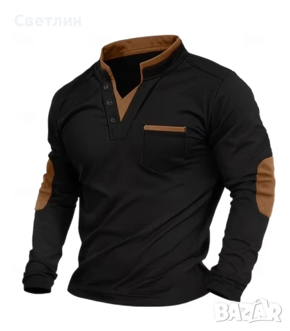 Мъжка блуза с дълъг ръкав