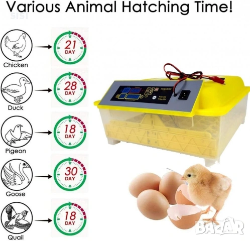 Напълно автоматичен инкубатор за 48 яйца 80W YZ8-48 , снимка 5 - За птици - 54201317