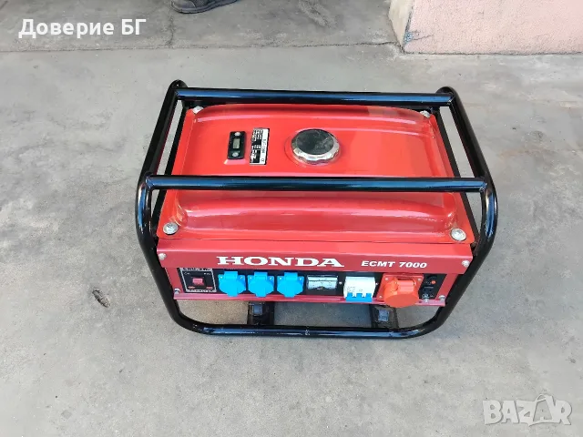 ЧИСТО НОВ Бензинов генератор HONDA ECMT 7000 (220V / 380V / 12V)