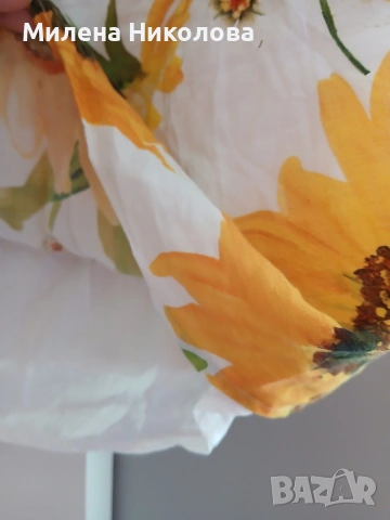 Блузка на слънчогледи М/Л, снимка 3 - Блузи с дълъг ръкав и пуловери - 54008413