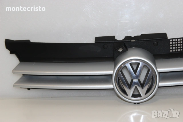 Предна решетка VW Golf 4 (1998-2004г.) предна емблема Голф IV 🔘Цвят: Сива 1J0853651H / 1J0853653C, снимка 2 - Части - 54540629