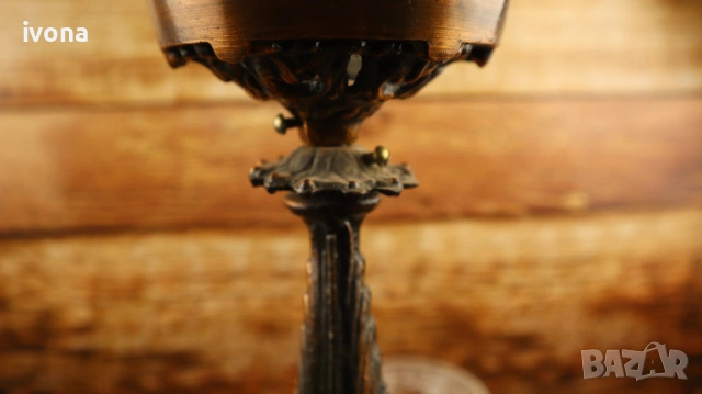 Стар полилей от мед и бронз. Три лампи с фасунга E27.