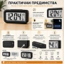 Постоянно светещ дигитален настолен часовник на ток за спалня офис електронен детска стая LED аларма, снимка 3