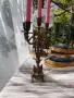  Масивен брознов или месингов свещник (канделабър) с пет гнезда  за свещи  Ар Нуво , снимка 2