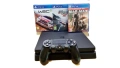Sony PlayStation 4 Slim Jet Black 500GB +3бр игри, снимка 1