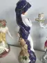 Meissen фигура 49см-2,4кг/еротика/Майсен порцеланова статуетка на момиче с цветя и бухал, снимка 4
