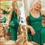 зелена рокля Зара Zara, снимка 2