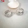 Обеци с платинено покритие 211232, снимка 3
