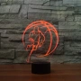 3D баскетболна лампа USB захранване 7 цвята невероятна оптична илюзия 3D LED лампа, снимка 2