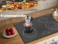 Стъклокерамичен плот за вграждане 77см, 7100W, 4 зони (2 двойни), стоманена рамка, Karienvir, снимка 10