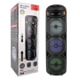 Мощна акумулаторна колонка 3х8" +LED; TF,MP3,USB; FM; BT модел ZQS8301, снимка 1